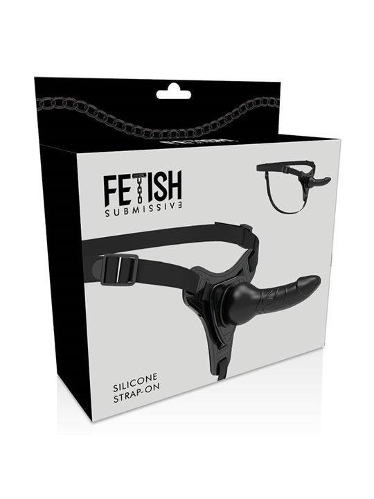 Fetish Submissive Harness - Black Silicone Realistic 16 CM