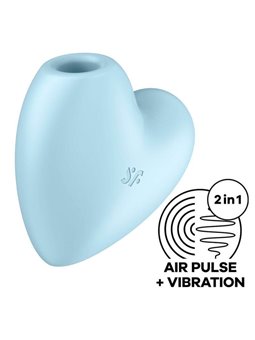 Satisfyer - Cutie Heart Air Pulse Stimulator & Vibrator Blue