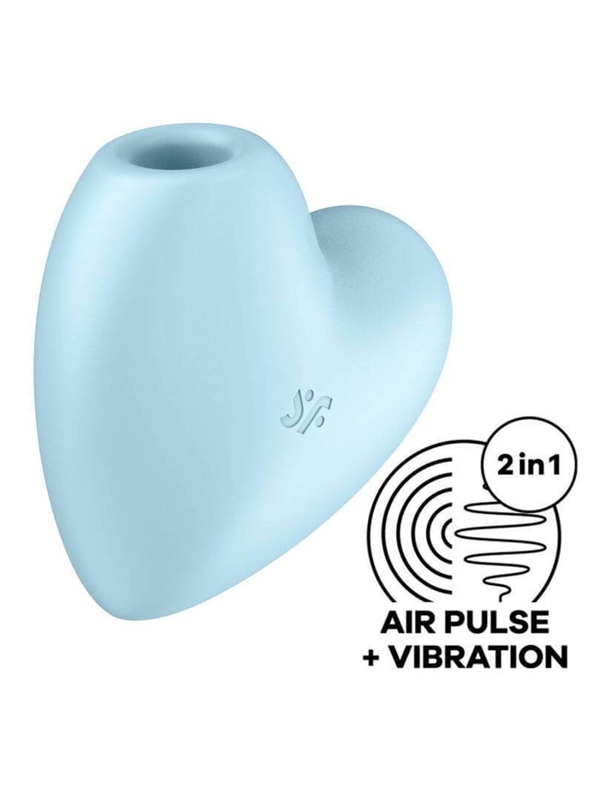 Satisfyer Cutie Heart Air Pulse Stimulator & Vibrator - Blue