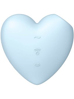 Satisfyer Cutie Heart Air Pulse Stimulator & Vibrator - Blue