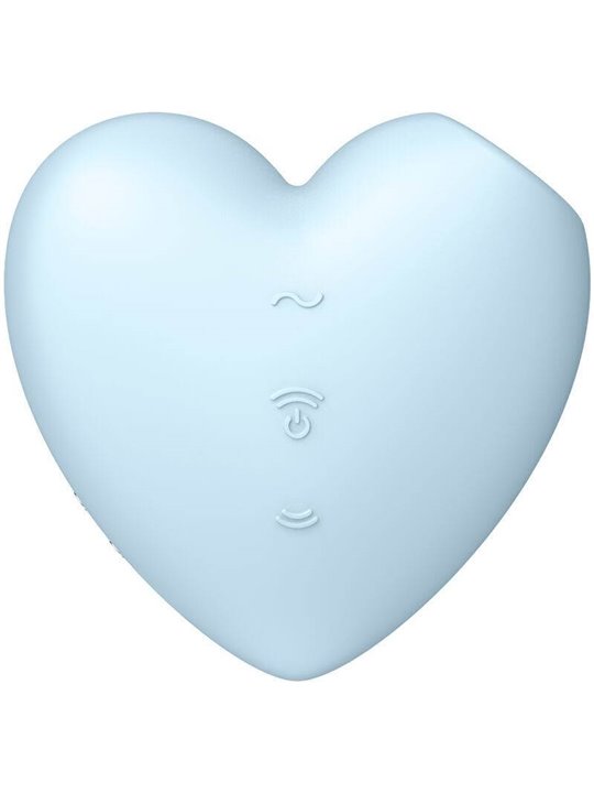 Satisfyer Cutie Heart Air Pulse Stimulator & Vibrator - Blue