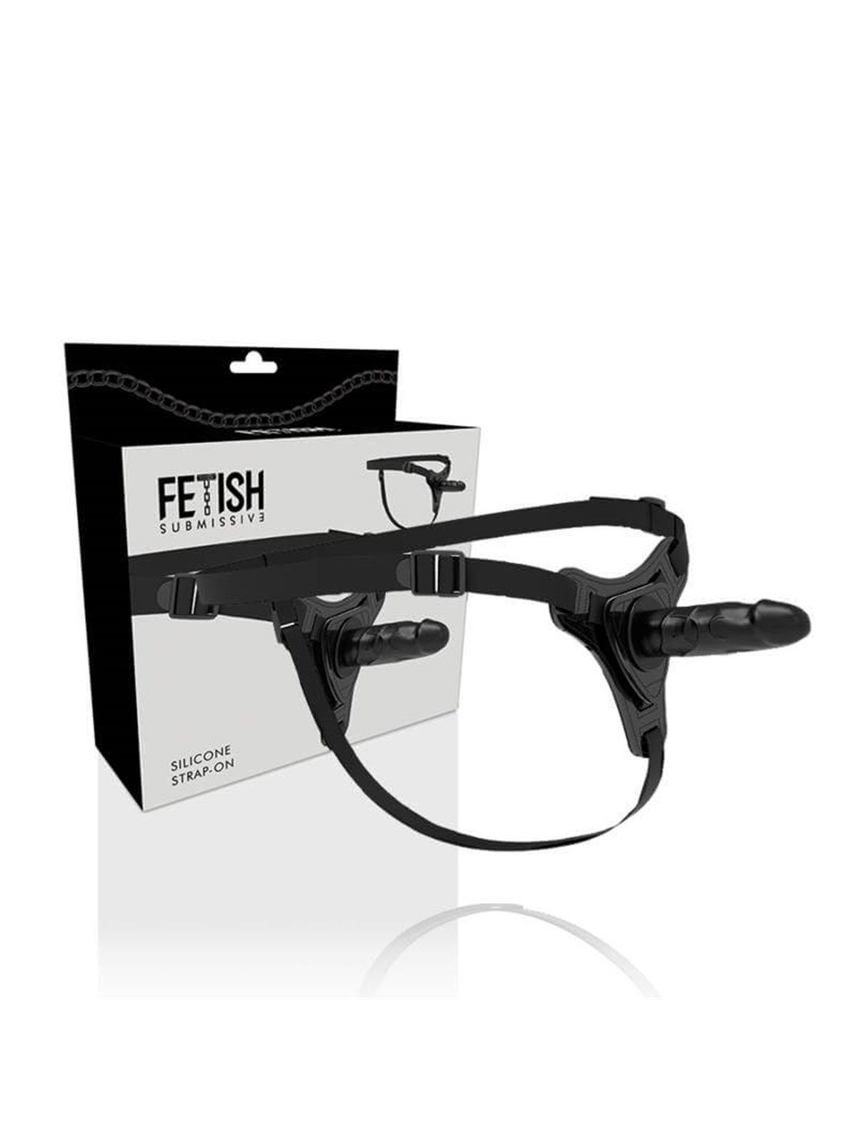 Fetish Submissive Harness - Realistic Black Silicone 15 CM