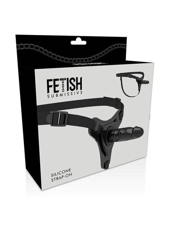 Fetish Submissive Harness - Realistic Black Silicone 15 CM