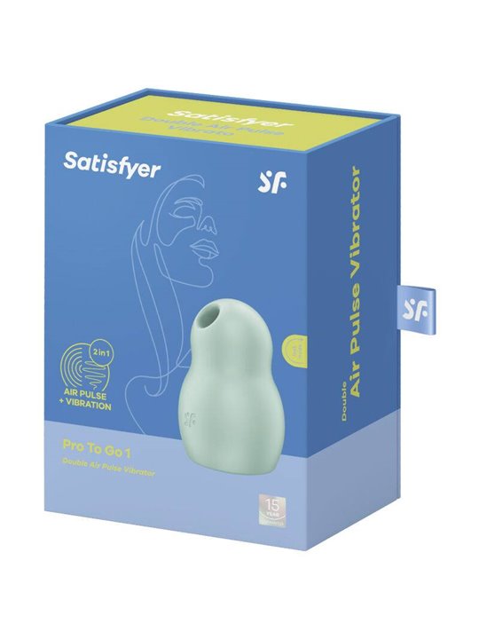 Satisfyer Pro To Go 1 Double Air Pulse Stimulator & Vibrator - GReen