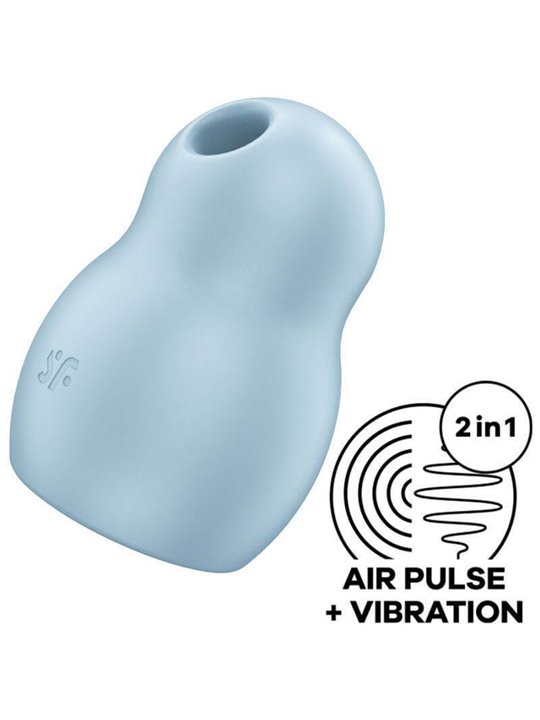 Satisfyer - Pro To Go 1 Double Air Pulse Stimulator & Vibrator Blue