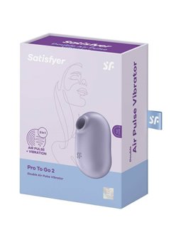 Satisfyer Pro To Go 2 Double Air Pulse Stimulator & Vibrator - Violet