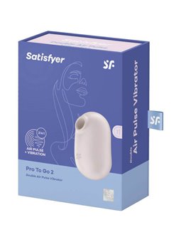 Satisfyer - Pro To Go 2 Double Air Pulse Stimulator & Vibrator Beige