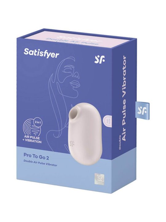 Satisfyer - Pro To Go 2 Double Air Pulse Stimulator & Vibrator Beige