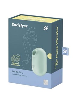 Satisfyer Pro To Go 2 Double Air Pulse Stimulator & Vibrator - GReen