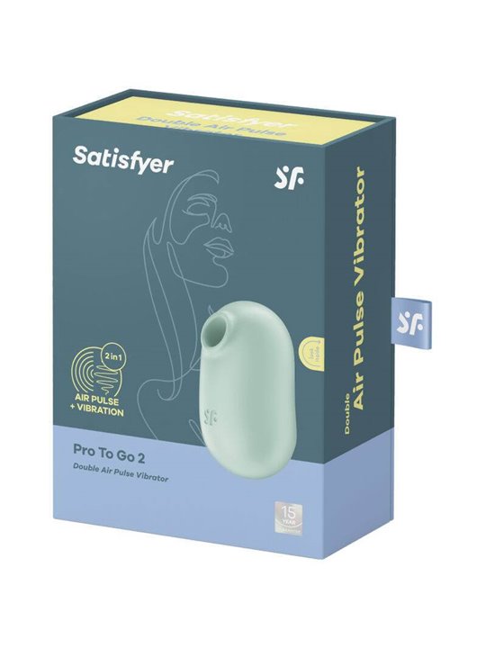 Satisfyer Pro To Go 2 Double Air Pulse Stimulator & Vibrator - GReen