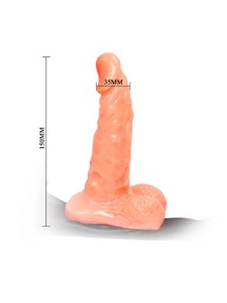 Baile - Harness with Realistic Penis and Ultra Passionate Adjustable Panties 15.5 CM