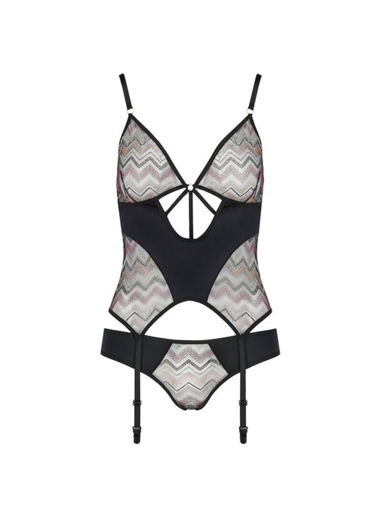 Casmir Lagerta - Set 2 Pz Corsetto con Reggicalze + Slip - Taglia L/XL