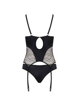 Casmir Lagerta - Set 2 Pz Corsetto con Reggicalze + Slip - Taglia L/XL