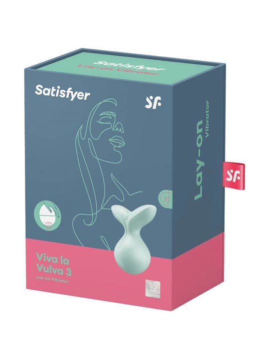 Satisfyer Viva la Vulva 3 Lay-On Vibrator - GReen