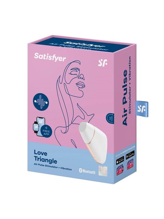 Satisfyer - Love Triangle Air Pulse Stimulator & Vibrator White