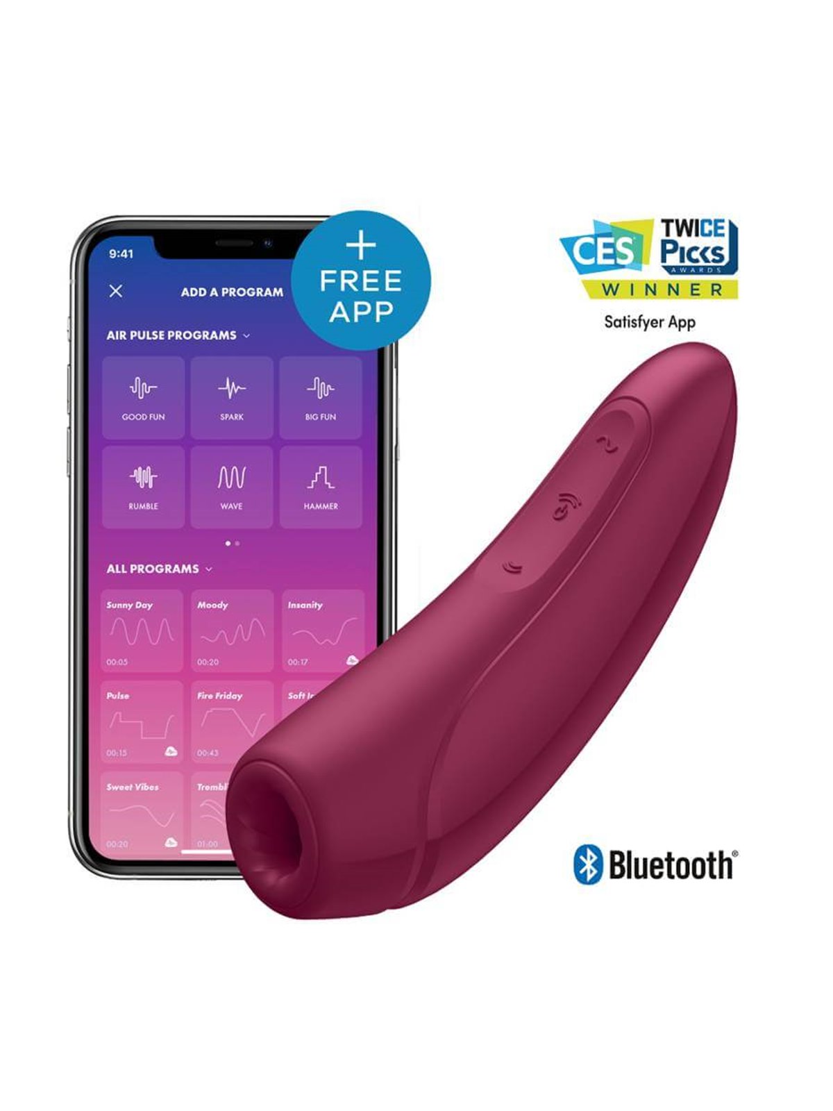 Satisfyer - Vibratore Vaginale Succhia Clitoride Curvy 1+