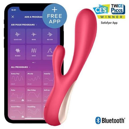 Satisfyer - Vibratore Rabbit Mono Flex Red Incl. Bluetooth And App