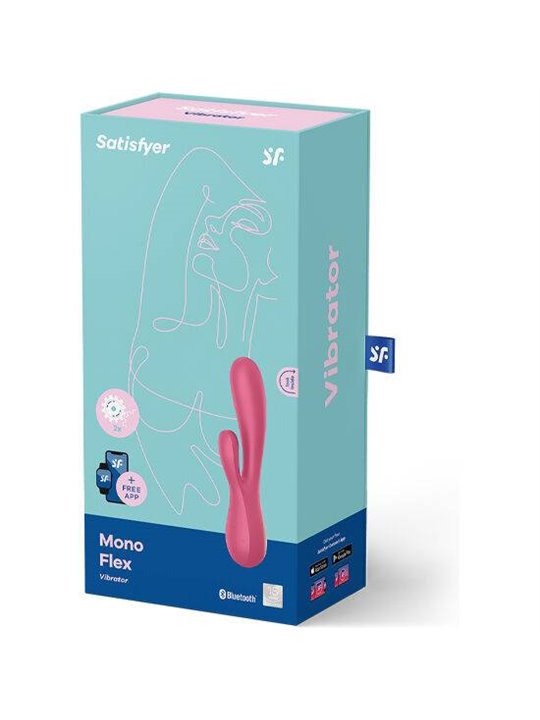 Satisfyer - Vibratore Rabbit Mono Flex Red Incl. Bluetooth And App