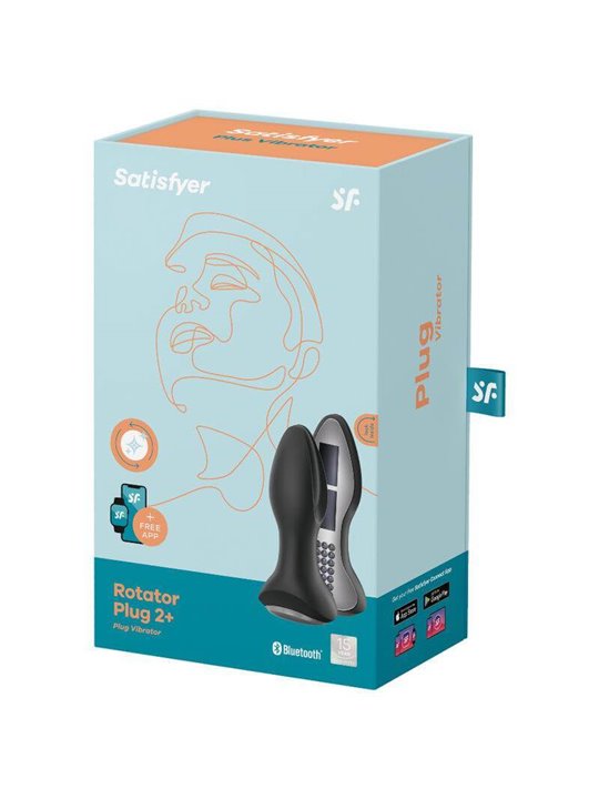 Satisfyer - Rotator Plug 2+ Vibrating Plug App Black