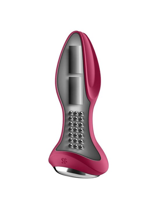 Satisfyer Rotator Plug 2+ Vibrating Plug App - Red