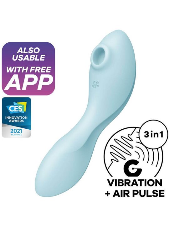 Satisfyer - Vibratore Curvy Trinity 5+ Azzurro