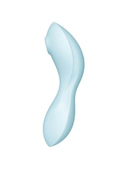 Satisfyer - Curvy Trinity 5 Air Pulse Stimulator & Vibrator App Blue