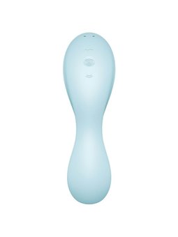 Satisfyer - Curvy Trinity 5 Air Pulse Stimulator & Vibrator App Blue