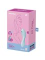 Satisfyer - Curvy Trinity 5 Air Pulse Stimulator & Vibrator App Blue