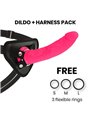 Delta Club -  Toys Harness + Dong Pink Silicone 20 X 4 CM