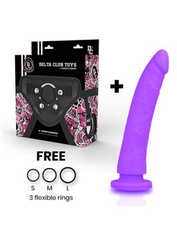 Delta Club -  Toys Arnes + Dong Purple Silicone 20 X 4 CM