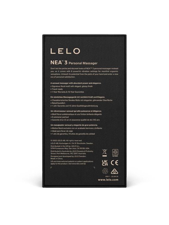 Lelo Nea 3 Personal Massager - Pitch Black