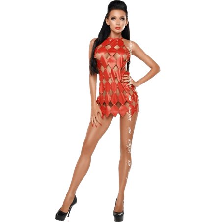 Me-Seduce Gwen Open Back Dress Red S/M