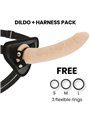 Delta Club - Toys Harness + Dong Flesh Silicone 23 X 4.5 CM