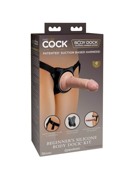 King Cock - Elite Adjustable Harness with Dildo 15.2 CM for Beginners