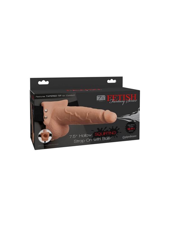 Fetish Fantasy Series - Adjustable Harness Realistic Penis With Balls Squirting 19 CM