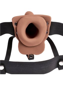 Fetish Fantasy Series - Adjustable Harness Realistic Penis with Rechargeable Testicles and Vibrator 15 CM