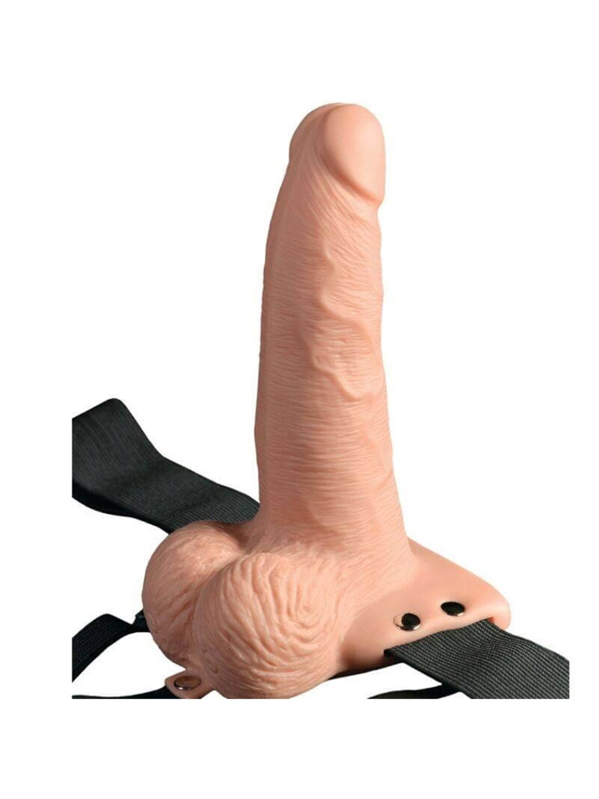 Fetish Fantasy Series - Adjustable Harness Remote Control Realistic Penis with Rechargeable Testicles and Vibrator 15 CM