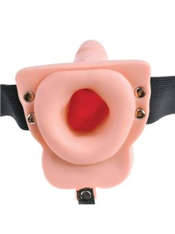Fetish Fantasy Series - Adjustable Harness Remote Control Realistic Penis with Rechargeable Testicles and Vibrator 15 CM