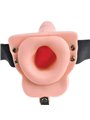 Fetish Fantasy Series - Adjustable Harness Remote Control Realistic Penis with Rechargeable Testicles and Vibrator 15 CM