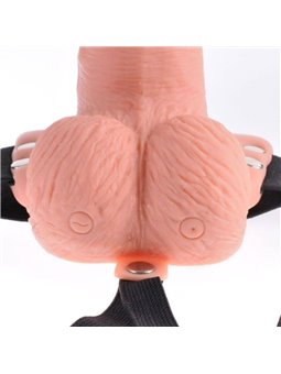 Fetish Fantasy Series - Adjustable Harness Remote Control Realistic Penis with Rechargeable Testicles and Vibrator 15 CM