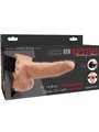 Fetish Fantasy Series - Adjustable Harness Remote Control Realistic Penis with Rechargeable Testicles and Vibrator 15 CM