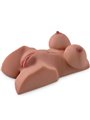 Pdx Plus - Female Masturbator Torso Double Entry Caramel