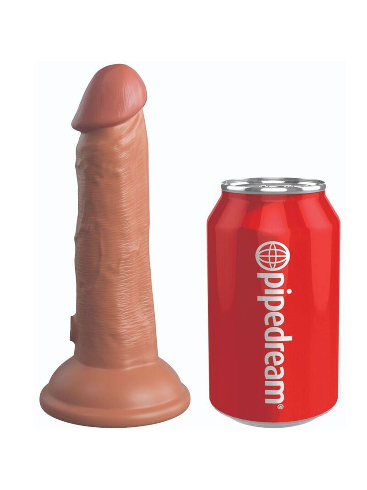 King Cock Elite - Dildo Realistico Vibrante 15.2 CM Caramello