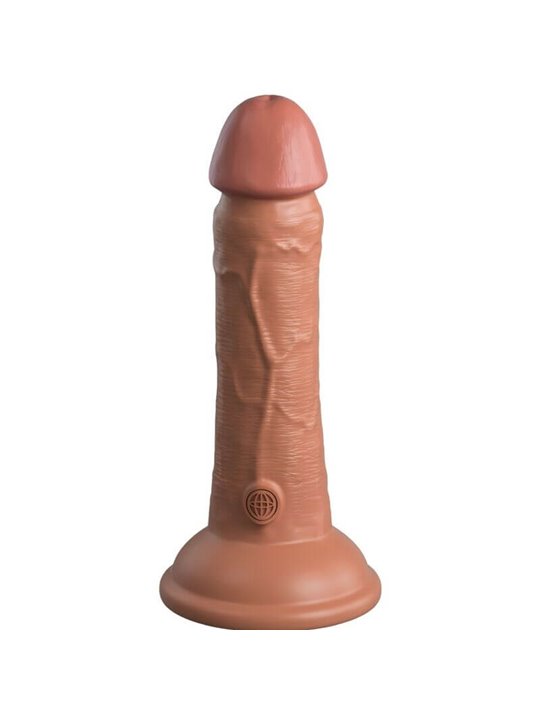 King Cock Elite - Dildo Realistico Vibrante 15.2 CM Caramello