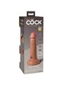 King Cock Elite - Dildo Realistico Vibrante 15.2 CM Caramello