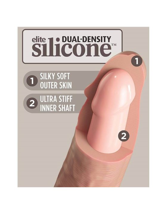 King Cock - Elite Realistic Dildo Vibrating & Silicone 15.2 CM