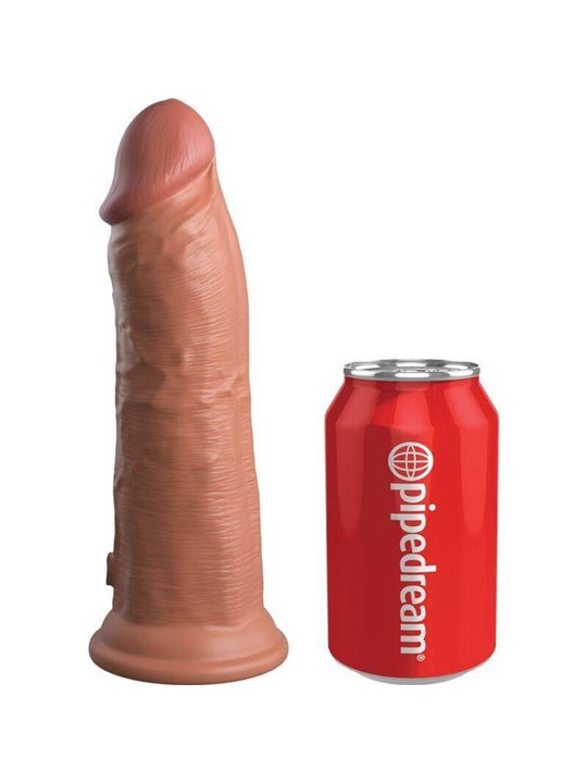 King Cock - Elite Realistic Dildo Vibrating & Silicone 20.3 CM Caramel