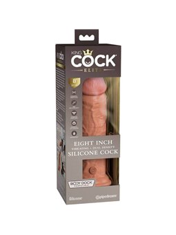 King Cock - Elite Realistic Dildo Vibrating & Silicone 20.3 CM Caramel