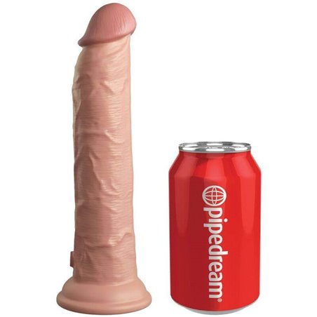 Pipedream King Cock - Vibratore Pene Silicone 24,8 Cm a Doppia Densità