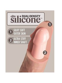 Pipedream King Cock - Vibratore Pene Silicone 24,8 Cm a Doppia Densità